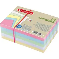 Herlitz systeemkaarten - A6 - lijn - assorti - 200 stuks