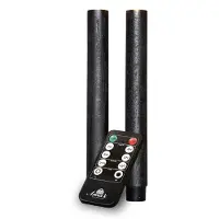 Annas collection LED Dinerkaars Rustiek Zwart D 2 H 23 Cm 2 Stuks