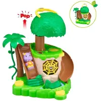 Klorofil Speelset Het Jungle Eiland – Interactief Speeleiland met Lanceerder, Valstrik en Schommel – Inclusief Olga van de Nijlpaardenfamilie – Vanaf 18 maanden
