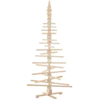 vidaXL Kerstdecoratie kerstboom 210 cm massief grenenhout
