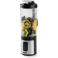 Domo oplaadbare blender to-go 600ml 120W zwart roestvrij staal