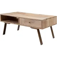 Wohnling Salontafel SIKAR bruin mangohout 95x50 cm - WL5.608