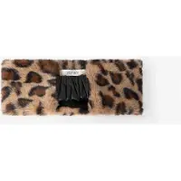 Sissy-Boy - Bruine faux fur haarband leopard print