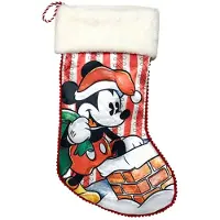 Disney Kerstsok polyester Mickey schoorsteen 45 cm