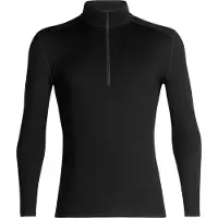 Icebreaker - Thermokleding - M Merino 175 Everyday LS Half Zip Black voor Heren van Wol - Maat XL - Zwart