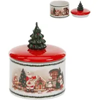 Goodwill Koektrommel-Opbergdoosje Kerstboom H 19 cm