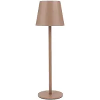Addliving Sfeervolle solide draadloze LED Tafellamp "Fashion" - dimbaar - stabiele metalen voet - 3 lichtkleuren - koperkleurig - Binnen- en buitengebruik - 110 Ø x 365 mm
