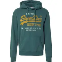 Superdry Sweatshirt 'DUO CLASSIC' curry / smaragd / wit