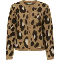 JDY Gebreid vest bruin / cognac / wit