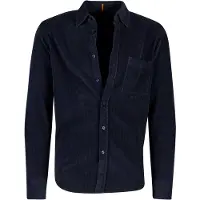 HUGO BOSS Boss orange Overshirt donkerblauw effen normale fit