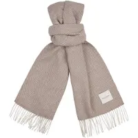 Profuomo sjaal beige geprint lamwol