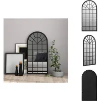 vidaXL Spiegel 90x45 cm ijzer zwart