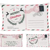 Koopmann Kussen Kerst Envelop 50x30cm Wit wit Polyester Sierkussen