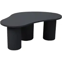 Oviala - Salontafel in MDF met zwart melamine decor - Maeve