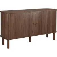 Oviala - Scandinavisch rechthoekig 2-deurs dressoir L140 cm donker hout - Taylor