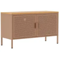 Oviala - Moderne buffetkast met 2 deuren L100 cm van bruin metaal - Punchy
