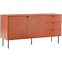 Oviala - Dressoir 2 deuren en 3 laden melamine decor 150 cm oranje - Romeo