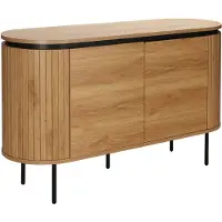 Oviala - Modern rechthoekig 2-deurs dressoir L120 cm licht hout - Hemera