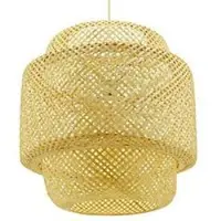 Meet by Paperflow Cabana plafondlamp, bamboe, naturel, B 300 x D 300 x H 260 mm, E27,