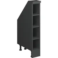 Vicco Keukenkast voor schuine wand R-Line Antraciet 15 cm met 4 compartimenten, Model 58283