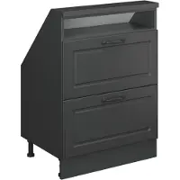 Vicco Keukenkast voor schuine wand R-Line Antraciet landhuis 60 cm met 2 laden, Model 58210