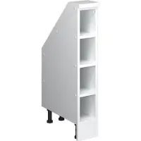 Vicco Keukenkast voor schuine wand R-Line Wit 15 cm met 4 compartimenten, Model 58281