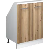 Vicco Keukenkast voor schuine wand R-Line Artisanaal eiken 60 cm met 2 deuren, Model 58276