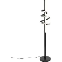 QAZQA Design vloerlamp zwart incl. dimbare LED en 3-standen schakelaar - Rolla