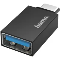 Hama 00200311 tussenstuk voor kabels USB Type-C USB Type-A Zwart