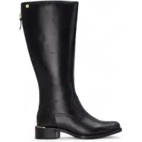 Carmela Dames Leren laarzen 162642 zwart (39), Leer, 1 tot 3 cm, Ritssluiting, Casual 16264202-NEGRO