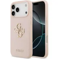 GUESS Big 4G Logo Backcover Grained voor de Apple iPhone 17 Pro Max - Roze