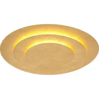 Globo LED-plafondlamp Heda, messing / goud, Woon-/ Eetkamer, metaal, Modern, LED plafondlamp