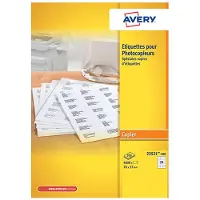Avery Kopieeretiketten 70 x 37 mm (b x h) wit doos van 4800 etiketten