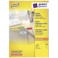 Avery Zweckform AVERY Etiketten 3549 Permanent klevend A4 Geel 10,5 x 14,8 cm 100 Vellen à 4 Etiketten