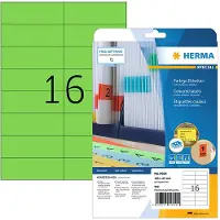 Herma 4554 verwijderbare etiketten A4 105 x 37 mm groen (320 etiketten)