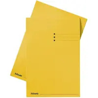 Esselte inlegmap karton met lijnbedrukking en 10 mm overslag geel A4 (100 stuks)