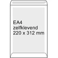 Diversen Bordrug envelop wit 220 x 312 mm - EA4 zelfklevend (100 stuks)