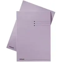 Esselte inlegmap karton met lijnbedrukking en 10 mm overslag lila A4 (100 stuks)