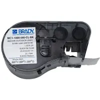 Brady MC1-1000-595-CL-BK tape vinyl | zwart op transparant | 25,4mm x 6,1m