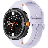 Strap-it Siliconen bandje met gespsluiting - geschikt voor Samsung Galaxy Watch 8 - 40mm / Galaxy Watch 8 - 44mm / Galaxy Watch 8 Classic (lichtpaars)