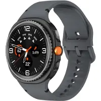 Strap-it Siliconen bandje met gespsluiting - geschikt voor Samsung Galaxy Watch 8 - 40mm / Galaxy Watch 8 - 44mm / Galaxy Watch 8 Classic (donkergrijs)
