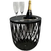 COOTAB Cooler Table 4-in-1 Loungetisch mit Edelstahl-Kühler Dubai 45 cm