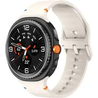 Strap-it Siliconen bandje met gespsluiting geschikt voor Samsung Galaxy Watch 9 (40/44mm) / Watch 8 (40/44mm) / 8 Classic (46mm) - sterrenlicht