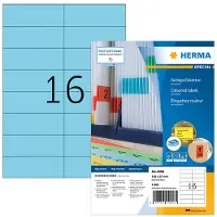 Herma Special 4258 permanent hechtende etiketten A4 105 x 37 mm blauw (1600 etiketten)