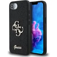 GUESS Pu Fixed Glitter 4g Metal Logo Iphone 16e Telefoonhoesje