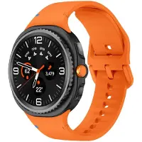 Strap-it Siliconen bandje met gespsluiting geschikt voor Samsung Galaxy Watch 9 (40/44mm) / Watch 8 (40/44mm) / 8 Classic (46mm) - oranje