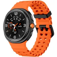 Strap-it Ocean siliconen bandje met gespsluiting - geschikt voor Samsung Galaxy Watch 8 - 40mm / Galaxy Watch 8 - 44mm / Galaxy Watch 8 Classic (oranje)
