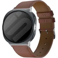 Strap-it Leren band - Bandje leer met gespsluiting - geschikt voor Samsung Galaxy Watch 8 - 40mm / Galaxy Watch 8 - 44mm / Galaxy Watch 8 Classic (bruin)
