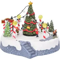 vidaXL Kerstdorp Decoratie 22 x 21,5 x 17 cm Kunststof Meerkleurig
