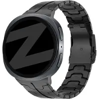 Bandz Stalen band 'Iron' - Hoogwaardig metalen bandje geschikt voor Samsung Galaxy Watch 8 - 40mm / Galaxy Watch 8 - 44mm / Galaxy Watch 8 Classic - Inclusief inkort set (zwart)
